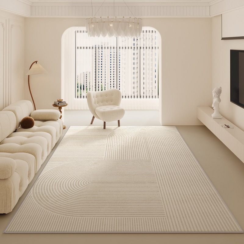 Cream Arc Area Rug Design 01