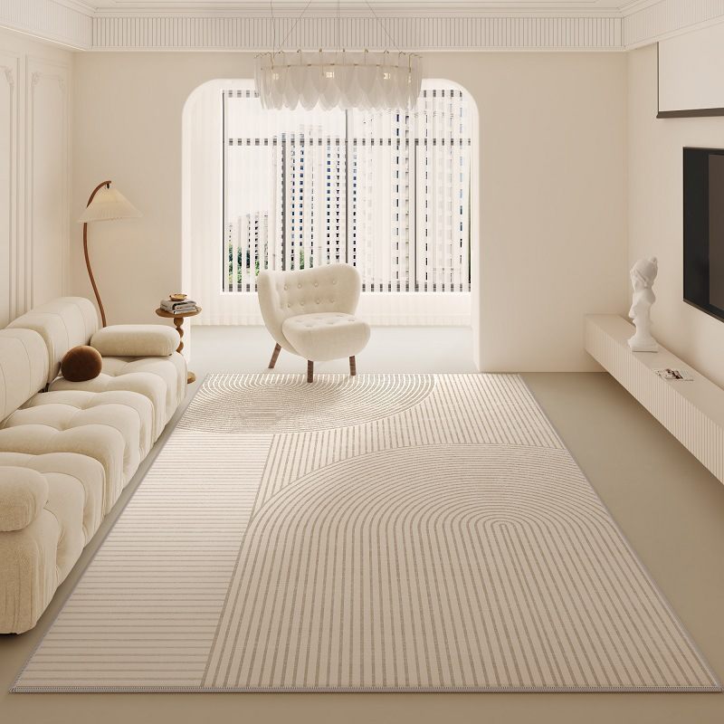 Cream Arc Area Rug Design 05