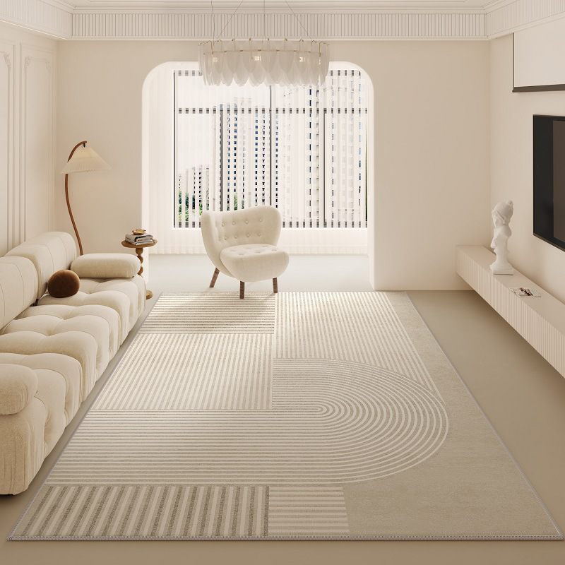 Cream Arc Area Rug Design 06