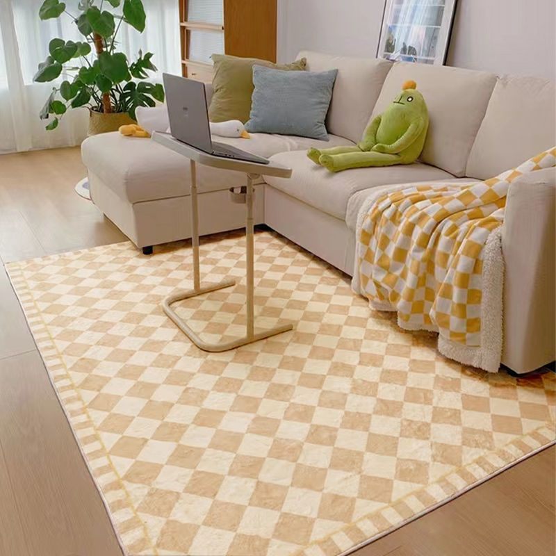 Checkerboard Geometric Area Rug Design 02