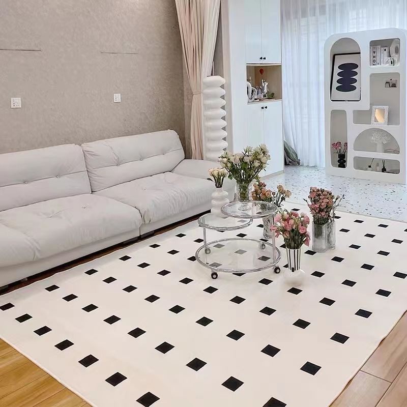 Checkerboard Geometric Area Rug Design 03