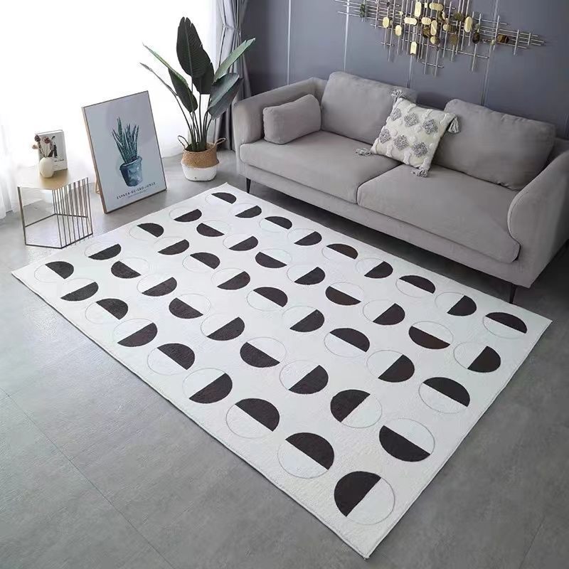 Checkerboard Geometric Area Rug Design 04