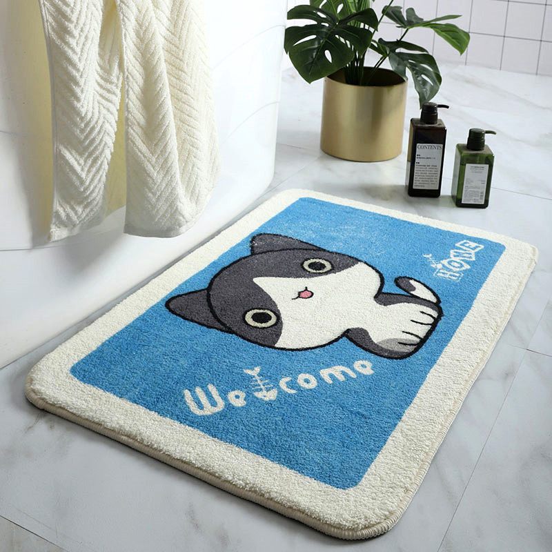 Playful Faux Cashmere Bath Mat