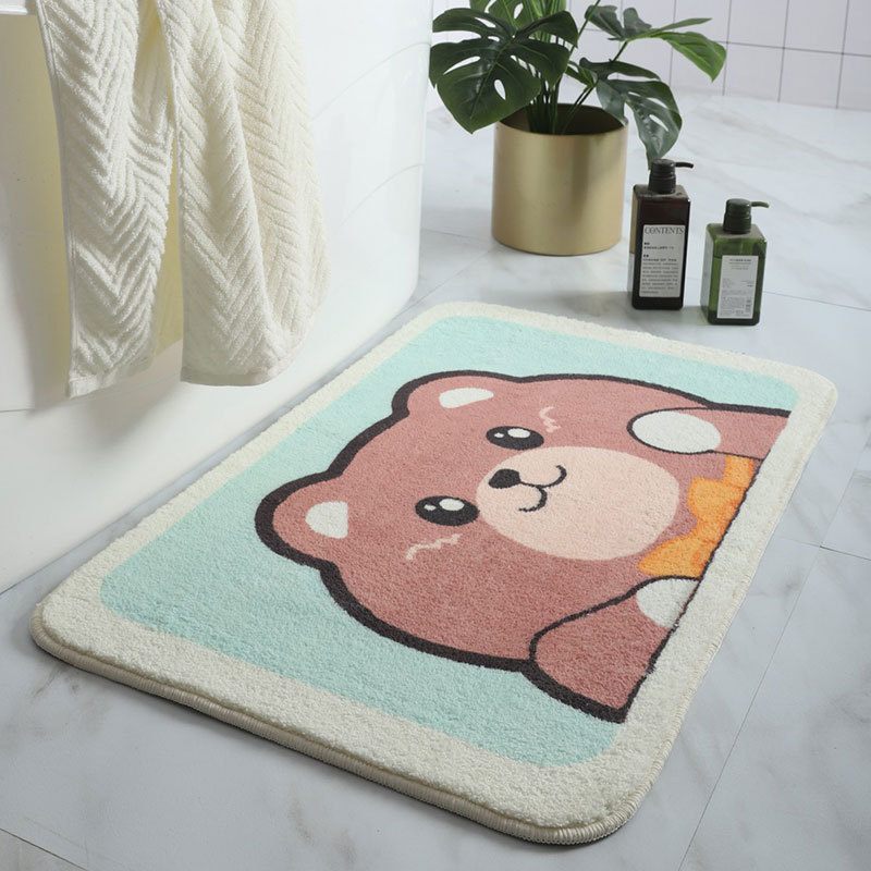 Playful Faux Cashmere Bath Mat Design 01