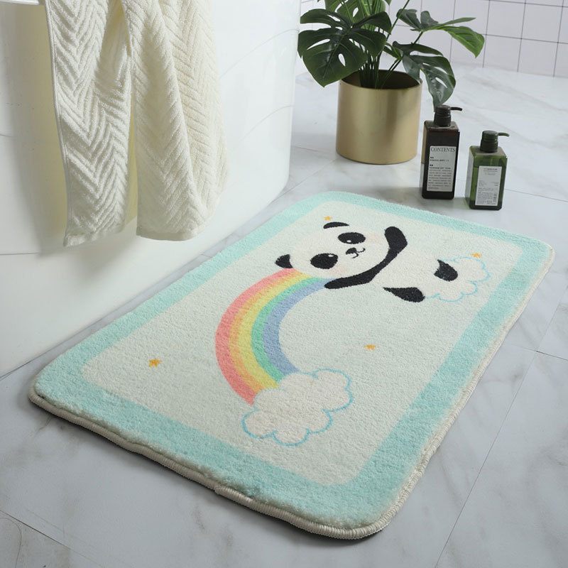 Playful Faux Cashmere Bath Mat Design 03